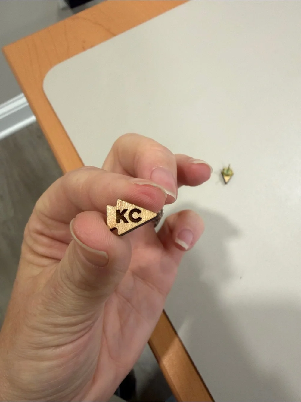 Wooden KC Chiefs Stud Earrings